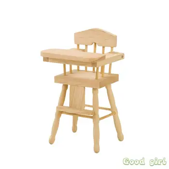 1 бр. детски стол за хранене, за да куклена къща Модел детско столче за хранене за хранене за кукла къща Кухненски мебели Декор притворная играчка
