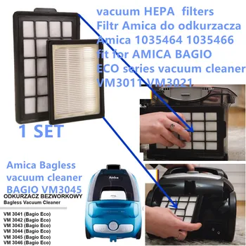 1 КОМПЛЕКТ вакуумни HEPA-филтри Filtr Amica do odkurzacza Amica 1035464 1035466 подходящ за прахосмукачка AMICA BAGIO серия ECO VM3011