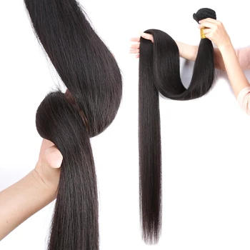 2 3 4 Греда Бразилски Коса Remy Long Thick Hair Doule Drawn Weft Extension За Жени На 30-40 Цолови Пряка Човешка Коса, За Тъкане На Греди