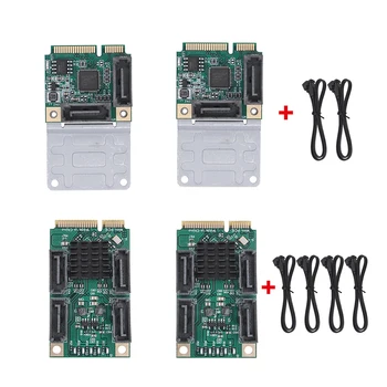 Mini PCI-E в SATA3.0 Странично Card M. 2 Конвертор PCI-E 2.0 5/2,5 Gbit/с Карта за разширяване на 2/4 SSD-адаптер SATA 3.0