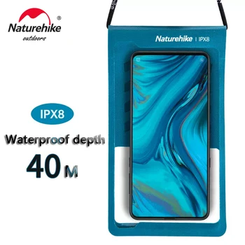 Naturehike 2023 Водоустойчива чанта за мобилен телефон от TPU, определени непромокаеми телефони за плуване, запечатани на корпуса на мобилния телефон за гмуркане с докосване на екрана.