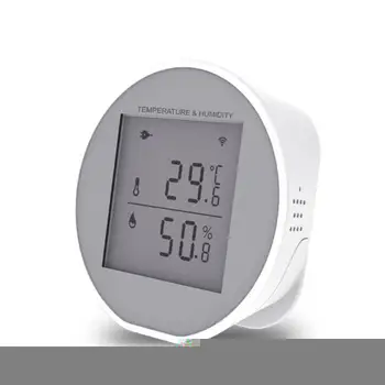 Sasha WIFI Сензор за температура и влажност на въздуха, вътрешна влагомер, термометър, детектор Smart Life, поддръжка на дистанционно управление на захранването от USB