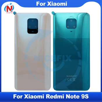 За Xiaomi Redmi note 9s Задния капак на отделението за батерията Стъклен панел на Задния капак на корпуса замяна на Redmi note 9s Задната врата на капака на отделението за батерията