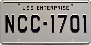 Машини известни личности Star Trek |NCC-1701 | Метален регистрационен номер, декорация на дома, Метални стенни знак