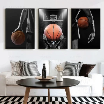Модерни спортни баскетболни плакати и щампи Dream Art, рисунки върху платно, стенни рисунки за декорация на дома в хола