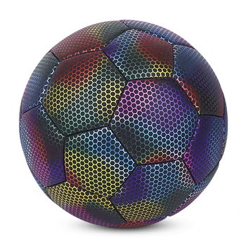 Отразяваща футболна топка Нощен светещ Светкавицата на камерата Футболна топка за тренировки по футбол на закрито и на открито